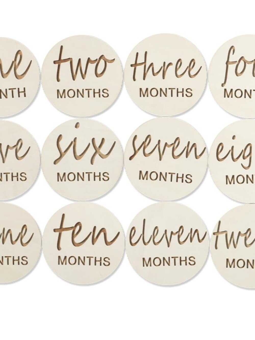 12pcs Baby Monthly Milestone Cards